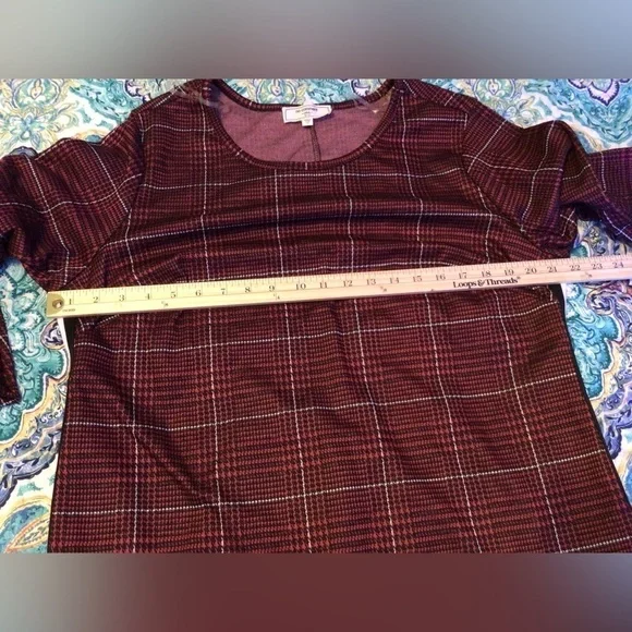 Red black 3/4 Sleeve 1x Ladies Dress (0005) - Picture 6 of 8